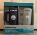 ThermoFlask Insulated Stainless Steel Tumbler w/ Handle & Straw Lid 40oz 2-pack New