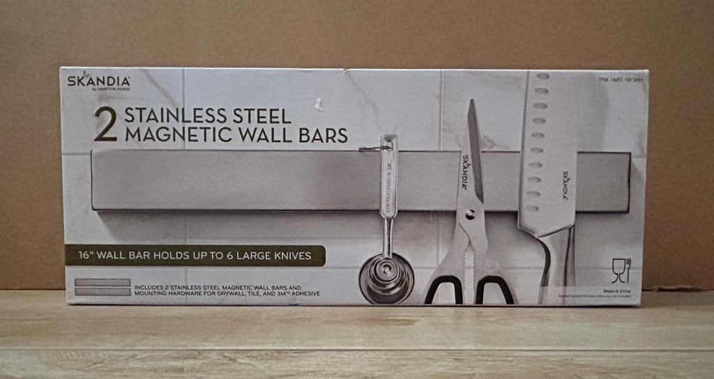 Skandia Stainless Steel Magnetic Wall Bars (2)New In Box