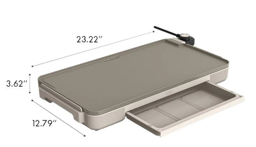 Bella XL Nonstick Griddle w/ Warming Tray 12” x 22” New In Box