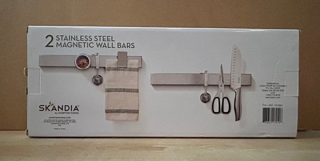 Skandia Stainless Steel Magnetic Wall Bars (2)New In Box