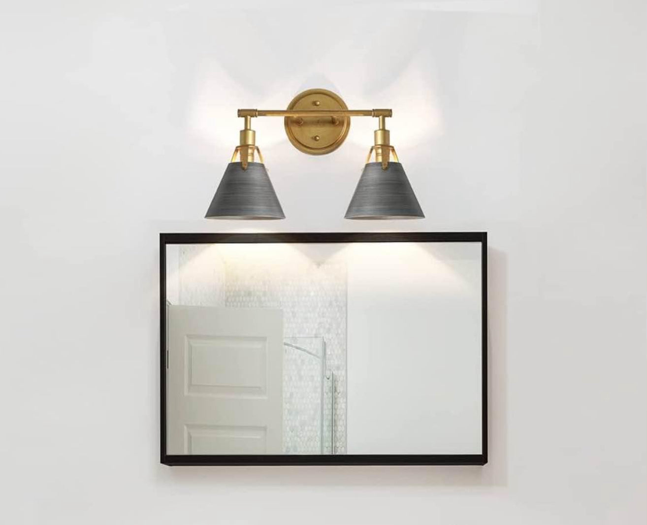 Vanity 2-Light Farmhouse For Bathroom, Hallway, Bedroom Light New In Box