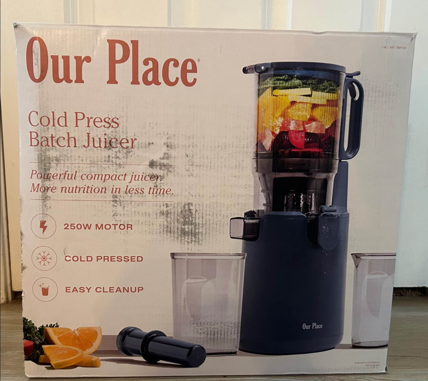 Our Place Cold Press Batch Juicer for Fruits & Vegetables Blue Like New