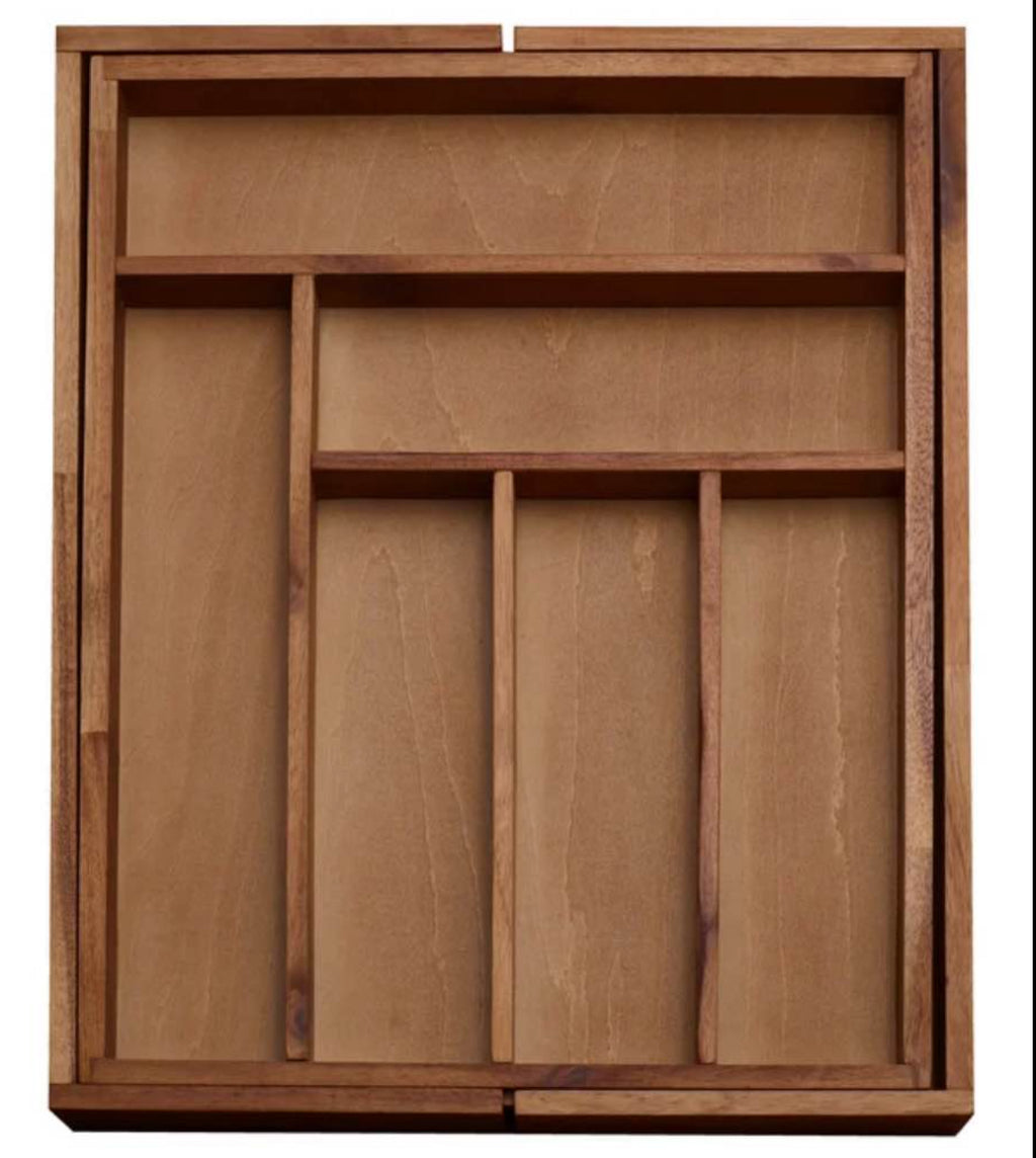 Mikasa Virtuoso 114-piece Flatware & Acacia Wood Caddy Set New In Box