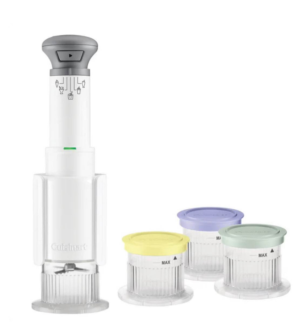 Cuisinart FastFreeze Ice Cream & Frozen Treat Maker w/ 4 Half-pint Cups New In Box