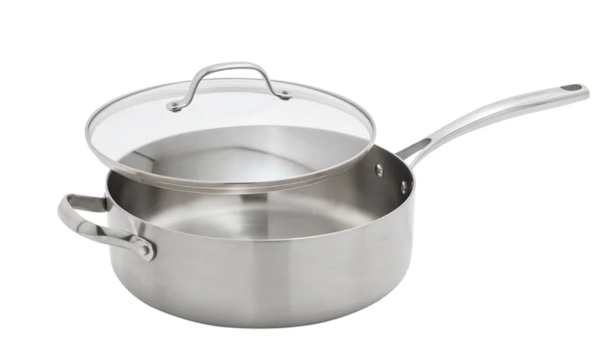 GreenPan Superior 5-Quart Stainless Steel Sauté Pan New In Box