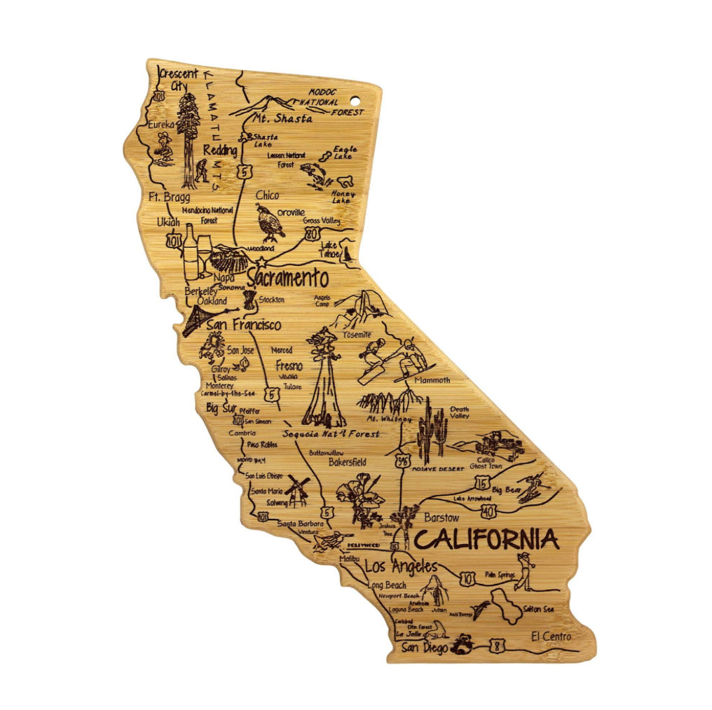 Totally Bamboo Destination California Cutting Board New In Box