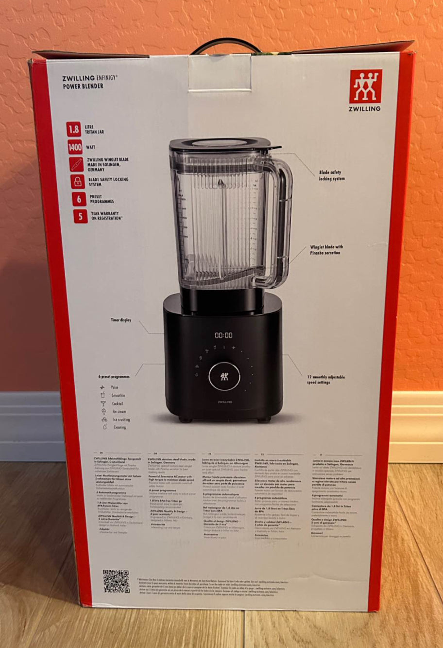 Zwilling Enfinigy Power Blender for Smoothies & Shakes Quiet Powerful New In Box