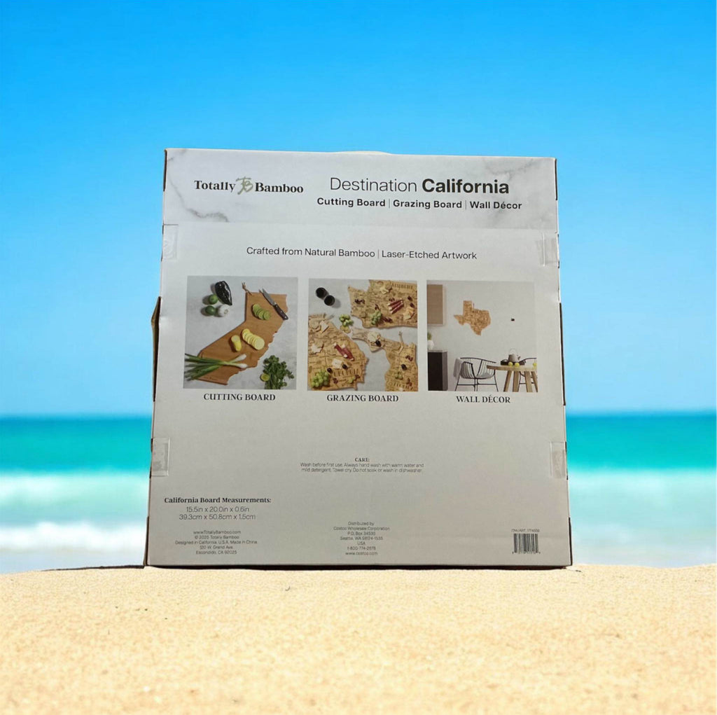 Totally Bamboo Destination California Cutting Board New In Box