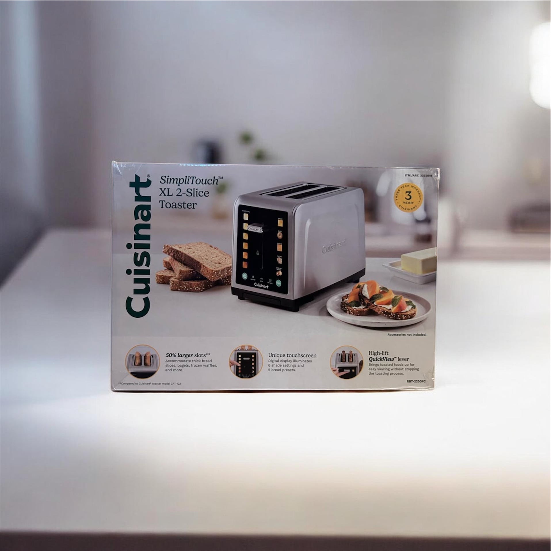 Cuisinart SimpliTouch XL Color Touchscreen 2-Slice Toaster New In Box