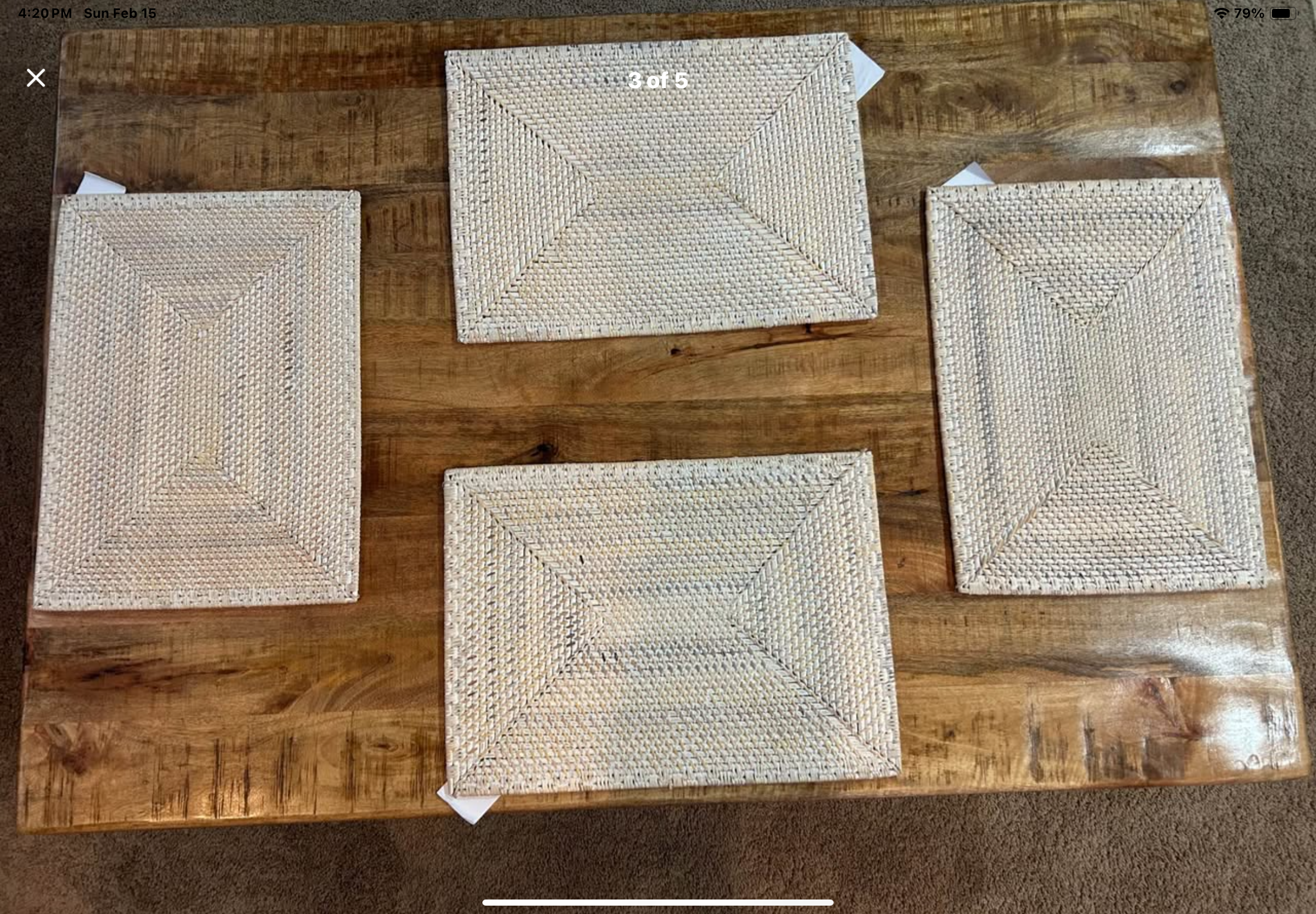 Avignon Woven Rattan Placemats High Quality Set of 4